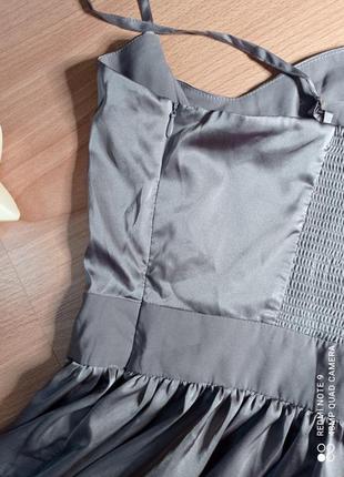 Сукня на бретелях нове savage, атлас+ шовк, колір капучіно.5 фото