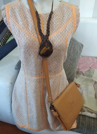 Теплое плотное платье коттон