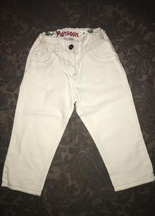 Джинсові бриджі білі monsoon children