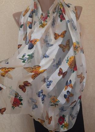 Шелковый шаф бабочки mars rozier париж3 фото