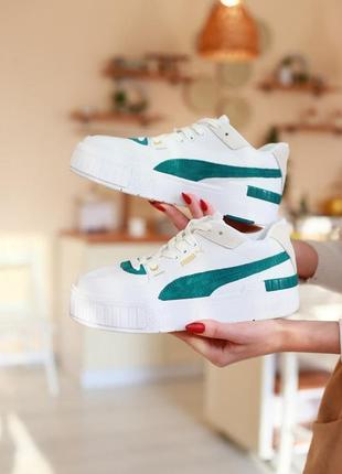 Кроссовки puma cali sport heritage white/teal1 фото