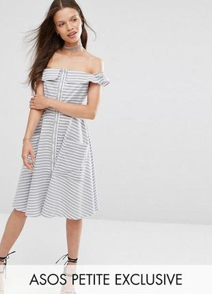 Платье спущ.на плечики 14р.asos.хлопок