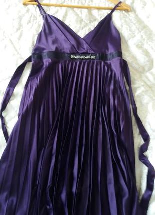 Фіолетове плісироване сукню, сарафан розмір 40/m. туреччина.