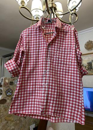 Ретро сорочка в клітку бавовна