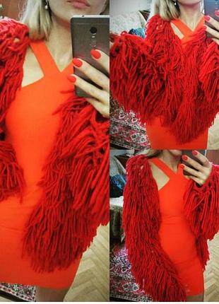 💣💣💣распродажа! невероятное платье миди лососевого цвета 797
