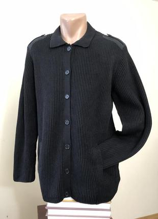 Кардиган 50 чорний бавовна lauren ralph lauren вінтаж кофта в'язана на ґудзиках