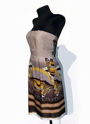 Суперцена. красивое летнее платье бюстье. яркий принт. новое, размер 422 фото