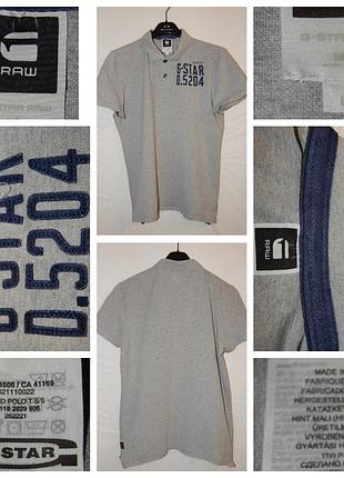 Рубашка поло из хлопка пике g-star raw