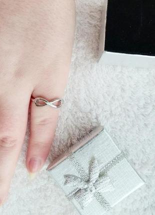 Серебряное кольцо бесконечность помолвка размер 16, 16,56 фото