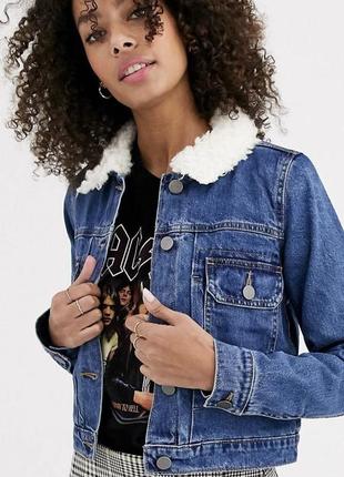 Джинсовая курточка, теплая