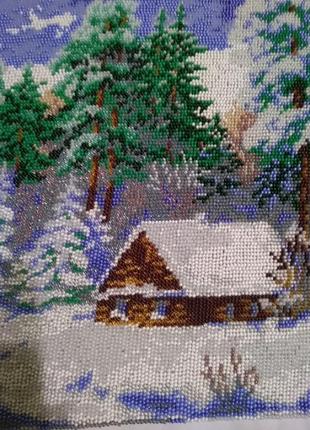 Вишита картина"зима" 3