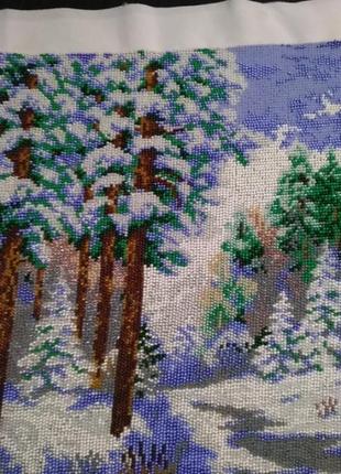 Вишита картина"зима" 4