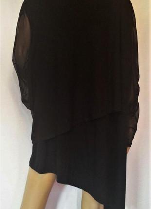 Туніка блуза асиметрична 2--шарова комбінована на 56-58 рр8 фото