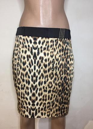 Леопардовая юбка-карандаш