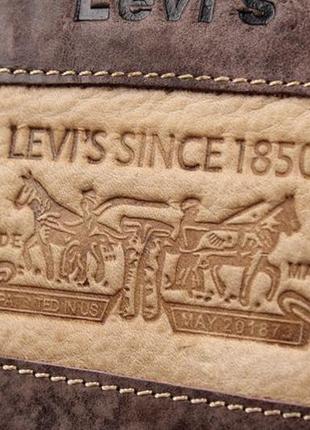 Чоловіче шкіряне портмоне гаманець levi's4 фото