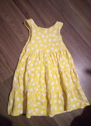 Котоновое платье на девочку 2-3 года
