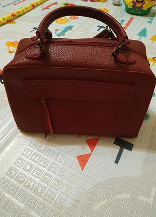 Сумка матова червона