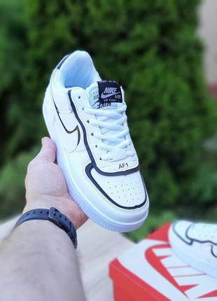 Женские легкие популярные кожаные кроссовки nike air force 1 shadow🆕найк аир форс🆕8 фото