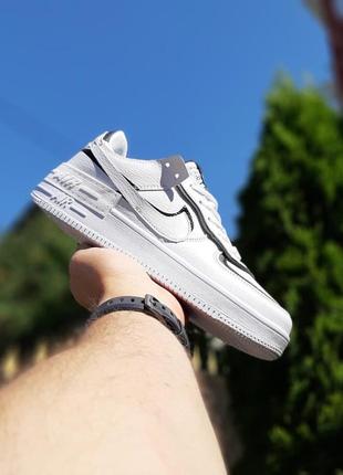 Женские легкие популярные кожаные кроссовки nike air force 1 shadow🆕найк аир форс🆕7 фото