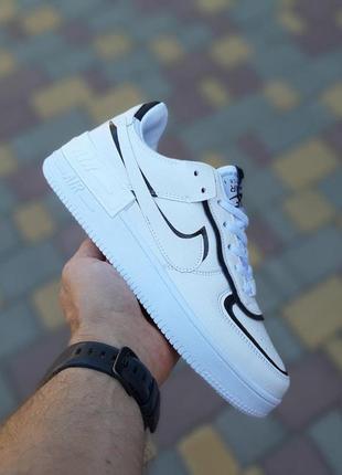 Женские легкие популярные кожаные кроссовки nike air force 1 shadow🆕найк аир форс🆕6 фото