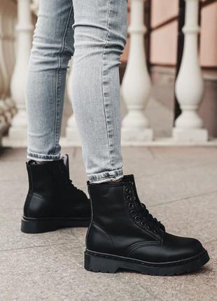 Dr. martens 1460 fur женские кожаные зимние ботинки на меху 😍