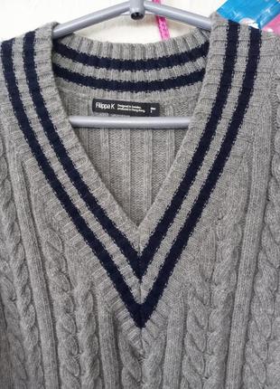 Натуральний вовняний светр, пуловер filippa k2 фото