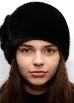 Норковая женская шапка3 фото
