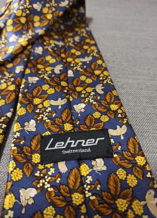 Шовкова краватка з птахами lehner швейцарія3 фото