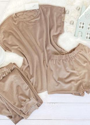 Верюровая піжама, домашній костюм, футболка, шорти, штани, плюшева піжама