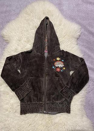 Kids-дитячий велюровий кофтинка-худі для дівчинки)обнови часто)