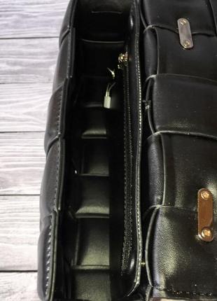 Стильная сумка bottega veneta  черная9 фото