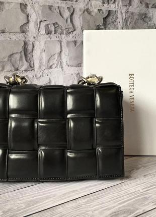 Стильная сумка bottega veneta  черная3 фото