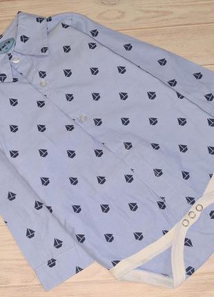 Бодик рубашка с длинным рукавом top and top 6-9 мес