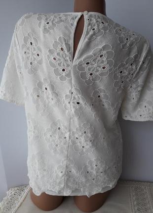 Ажурная нежная блузка с вышивкой4 фото