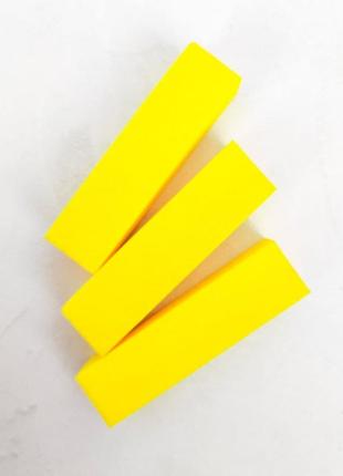 Баф для нігтів 4-х сторонній - жовтий2 фото