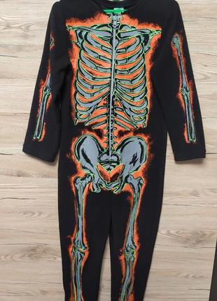 Детский костюм, кигуруми смерть, скелет на 7-8 лет на хеллоуин