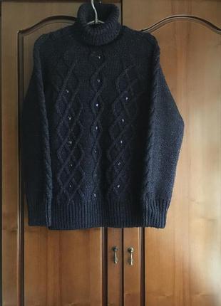 Вовняний светр з високою горловиною george1 фото