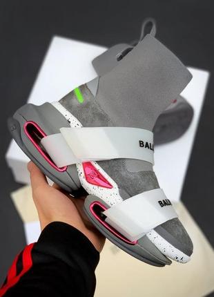 Balmain bold sock sneaker grey 🆕шикарні кросівки 🆕купити накладений платіж