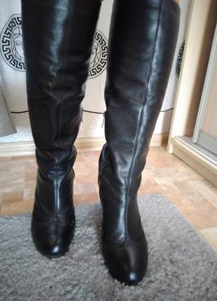 Мега крутые кожаные сапоги