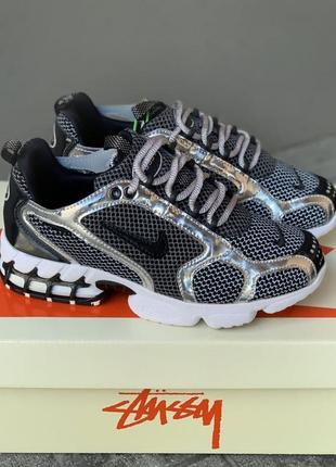 Nike x stussy air zoom spiridon cage 2 silver🆕шикарні кросівки🆕купити накладений платіж