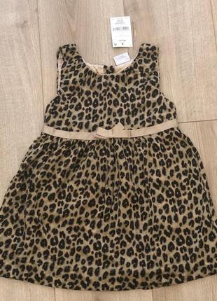 Платье леопардовое некст next 2-3 и 3-4 года2 фото