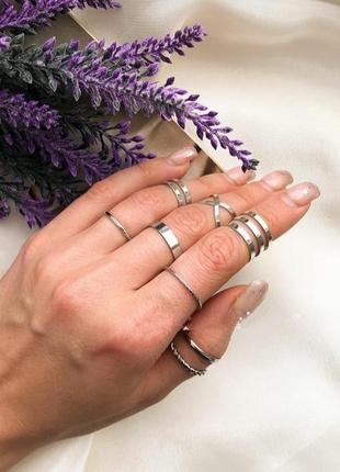 Набір кілець 8 шт кільця на пальці і фаланги