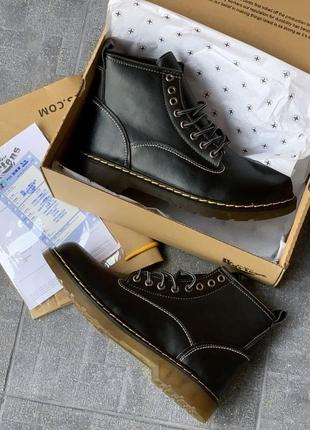 Жіночі черевики dr. martens 101 smooth black (хутро)