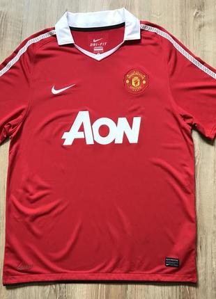 Мужская винтажная футбольная поло джерси nike manchester united 2010 2011