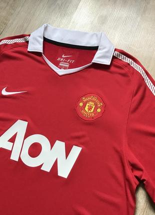 Чоловіча вінтажна футбольна поло джерсі nike manchester united 2010 20113 фото