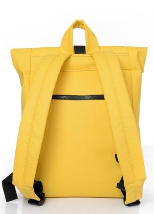 Мужской яркий  стильный желтый рюкзак roll top для ноутбука/а45 фото