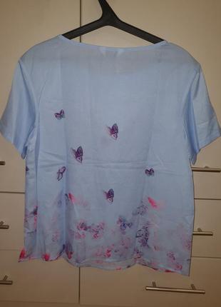 Футболка блуза женская нежно голубого цвета м2 фото
