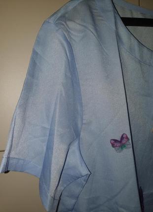 Футболка блуза женская нежно голубого цвета м8 фото
