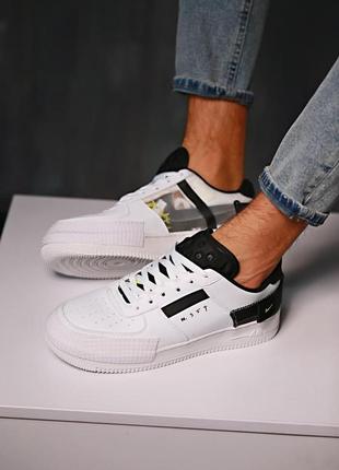 Мужские кроссовки nike air force 1 type white