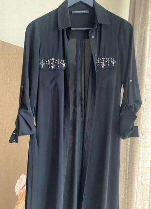 Платье 👗 чёрное 36 стильное нарядное4 фото